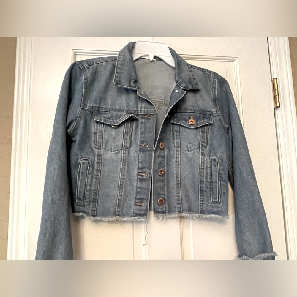 HIGHWAY JEANS Cropped Denim Jacket‎